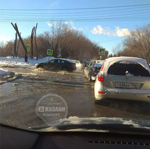 Казанда урамны су баскан